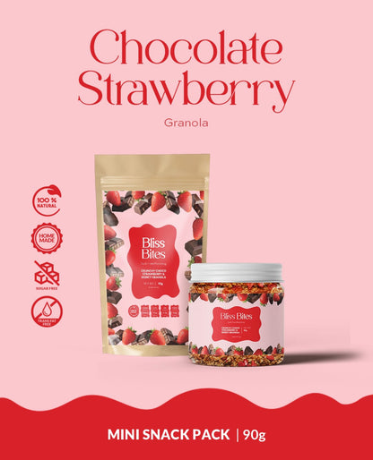 Chocolate strawberry-mini snack pack