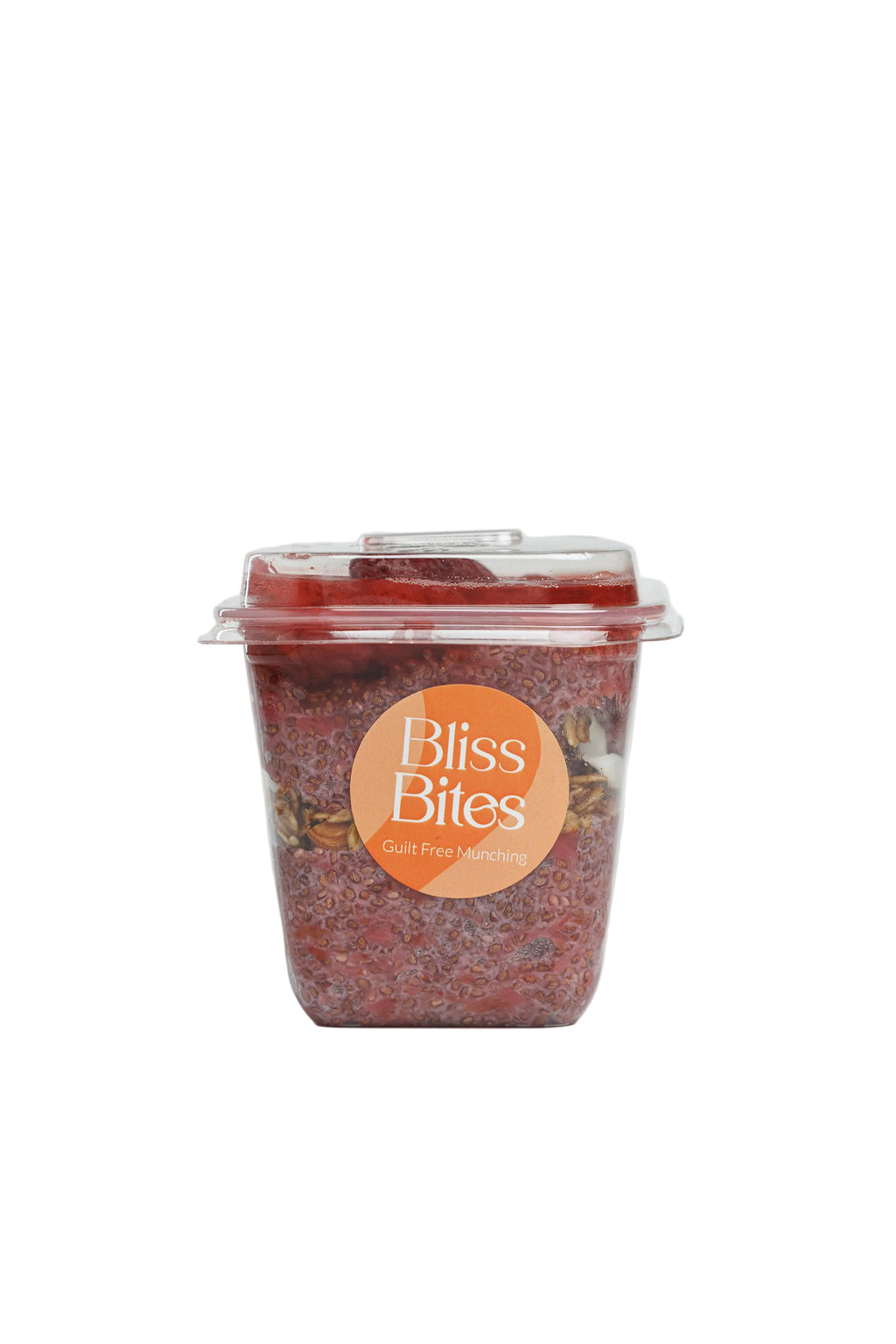 Strawberry chia seeds pudding