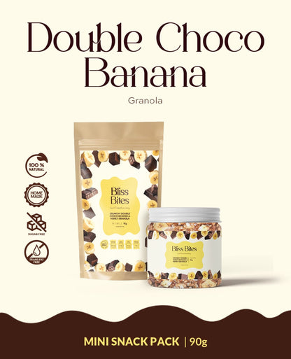 Double chocolate banana-mini snack pack