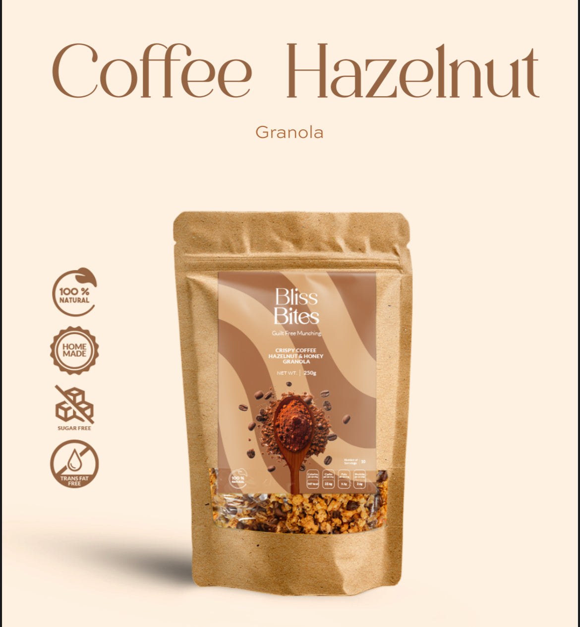 Coffee hazelnut granola