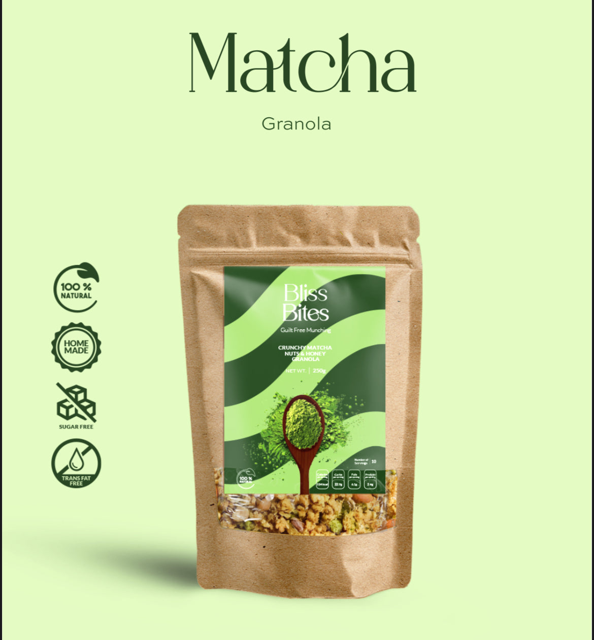 Matcha pistachio granola