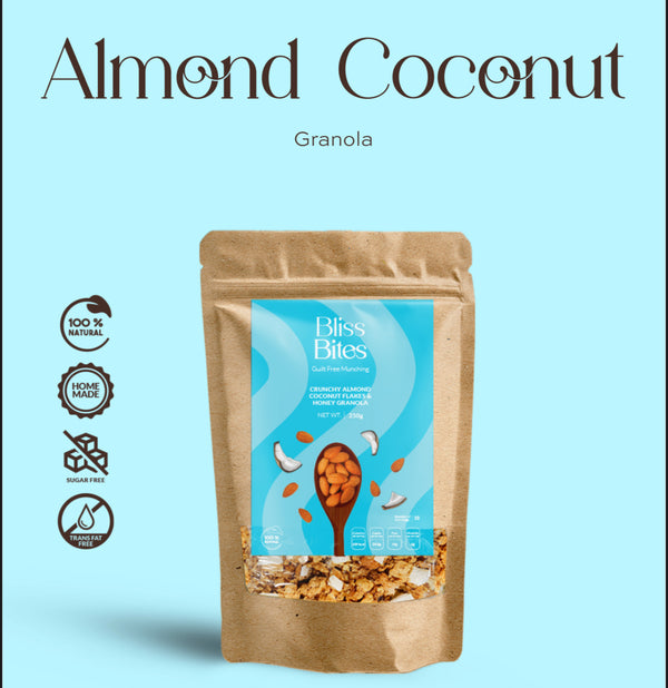 Almond coconut flakes granola